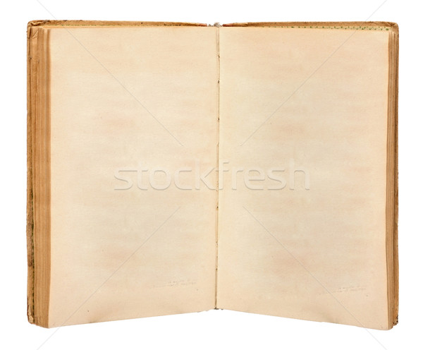 Eski kitap açmak yalıtılmış beyaz kâğıt kitap Stok fotoğraf © inxti