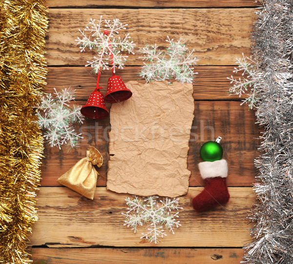 Foto stock: Navidad · decoración · pared · árbol · madera