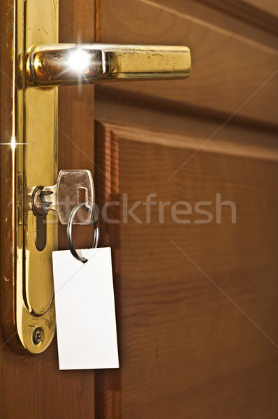 關鍵 鎖孔 標籤 辦公室 飯店 紅色 商業照片 © inxti