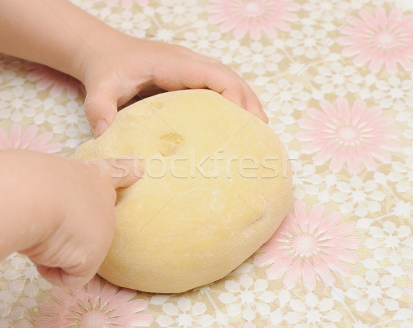 Hände Kneten Hand Haut Kochen Schüssel Stock foto © inxti