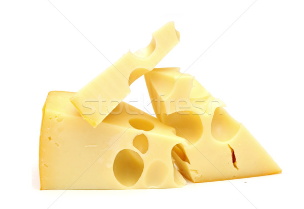 pieces of cheese isolated on white  Stock photo © inxti