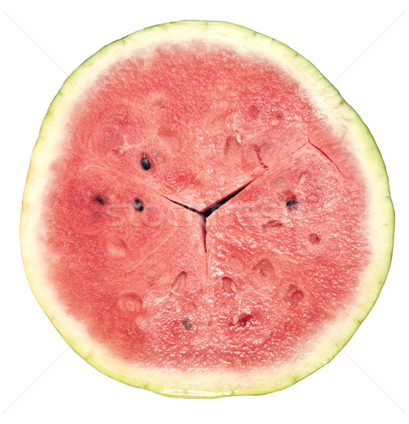 Half slice of ripe sweet watermelon on white background Stock photo © inxti