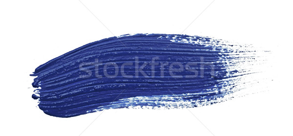 Albastru pensulă izolat alb copil ulei Imagine de stoc © inxti