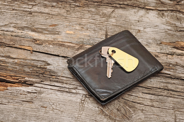 Cartera clave madera casa hombres vintage Foto stock © inxti