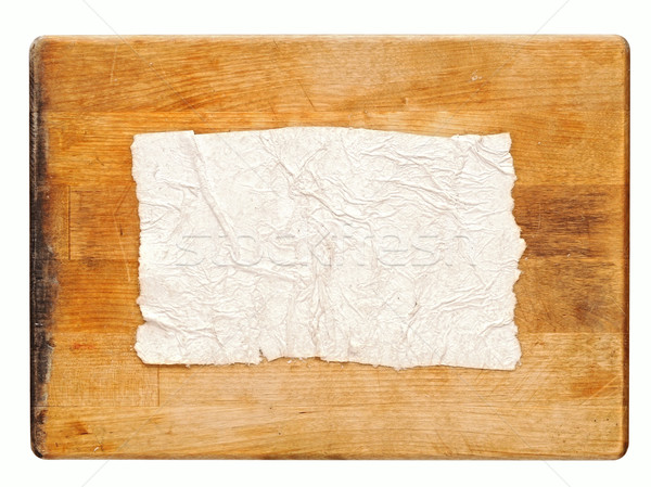 Altholz Platte Papier isoliert weiß Wand Stock foto © inxti