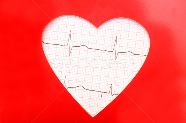 Heart cardiogram with heart on it  Stock photo © inxti