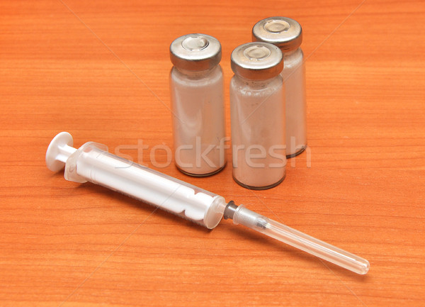 Gyógyszer injekciós tű kórház tudomány üveg kutatás Stock fotó © inxti