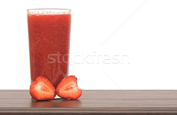 glass of strawberry puree Stock photo © inxti