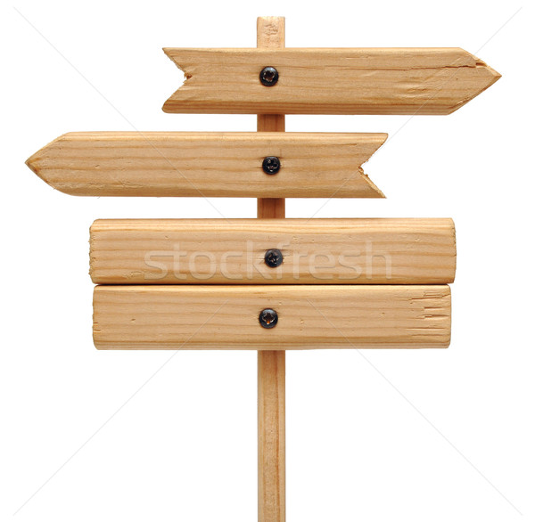 wooden arrows road sign  Stock photo © inxti