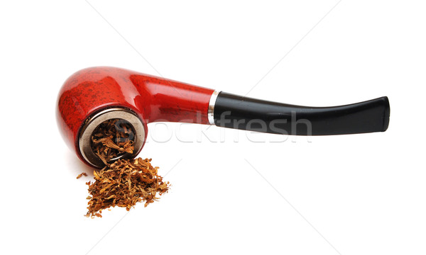 Tubería tabaco blanco fuego madera fumar Foto stock © inxti