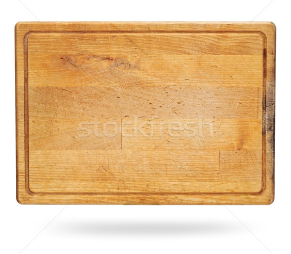 old wooden plate isolated on white  Stock photo © inxti