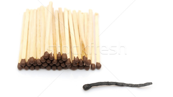 Matches - leadership or inspiration concept isolated on white ba Stock photo © inxti