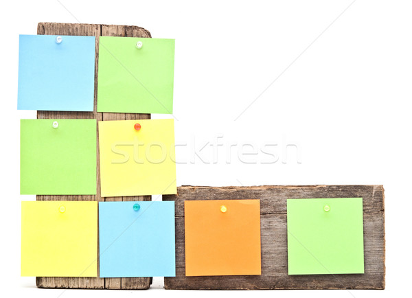 Stock foto: Farbenreich · Erinnerung · stellt · fest · angebracht · alten · Holz