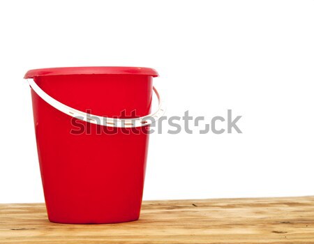 Red bucket isolated on white background  Stock photo © inxti