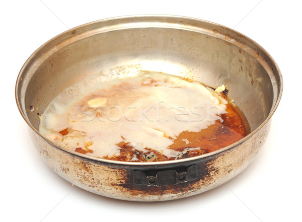 Dirty fried pan after cooking food  Stock photo © inxti