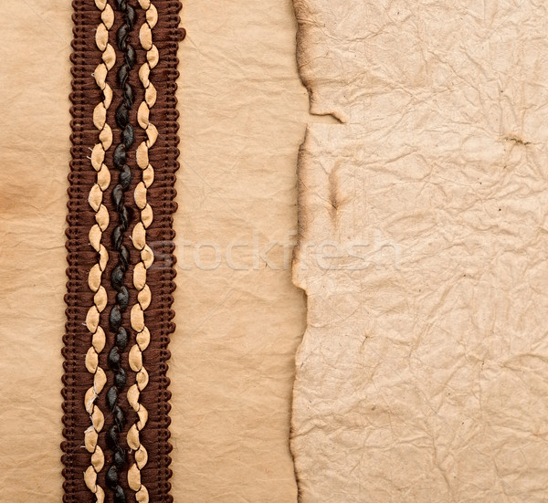 old paper background with beutiful ribbon Stock photo © inxti