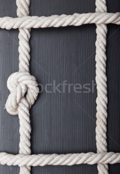 Frame touw houten frame houten achtergrond zwarte Stockfoto © inxti