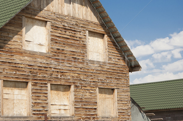 new wooden house built from timber Stock photo © inxti