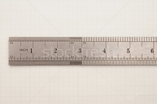 steel ruler on paper graph Stock photo © inxti