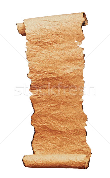 old scroll paper isolated on white background  Stock photo © inxti