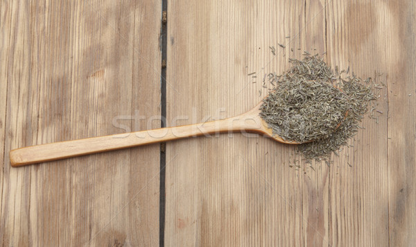 Thyme in wooden spoon  Stock photo © inxti