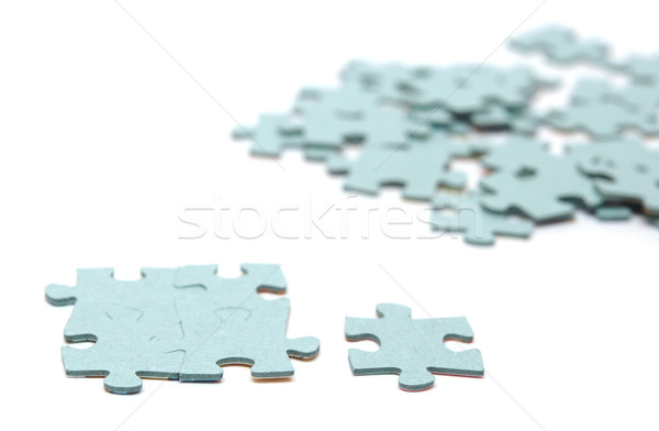 Pezzi del puzzle bianco puzzle successo questione Foto d'archivio © inxti