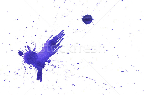 Dark blue splashes on a white background.  Stock photo © inxti