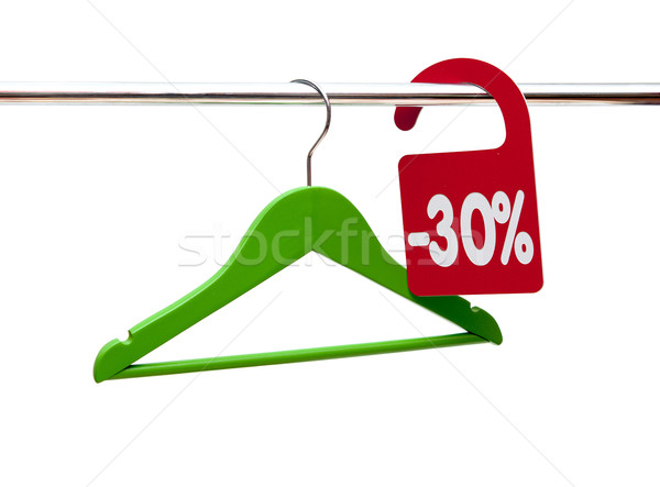 Coat hanger with discount tag Stock photo © inxti