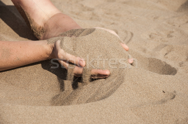 sand in hands Stock photo © inxti