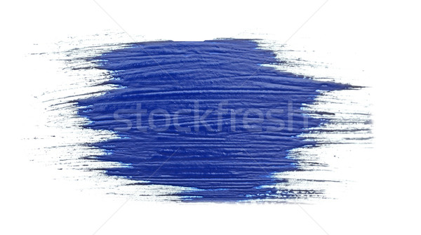 Foto stock: Azul · pincel · aislado · blanco · nino · petróleo