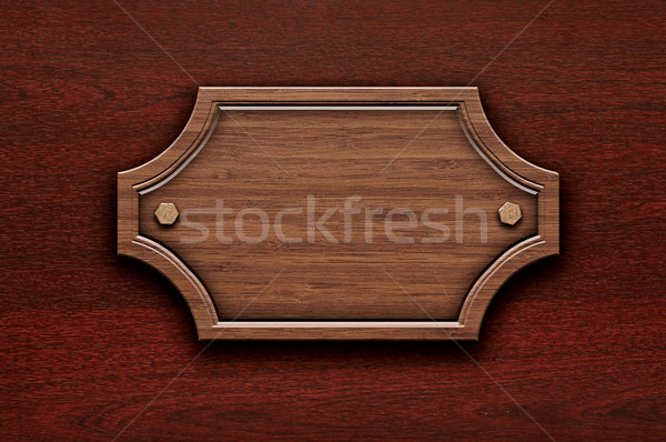 old wooden sign on the wall of wood  Stock photo © inxti