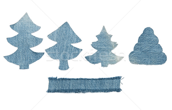 Christmas tree on the denim texture  Stock photo © inxti
