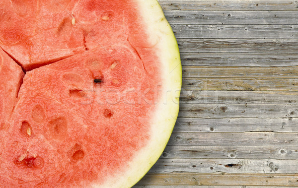 Halved watermelon on wooden boards with copy space for your text Stock photo © inxti