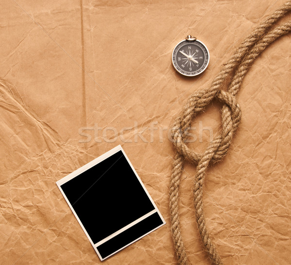 rope and old photo on grunge background  Stock photo © inxti