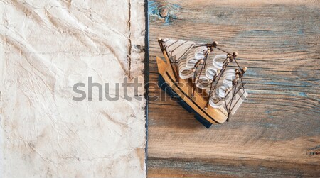 star award with space for text on old wooden table Stock photo © inxti