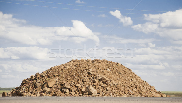 Pile of rock for road construction Stock photo © inxti