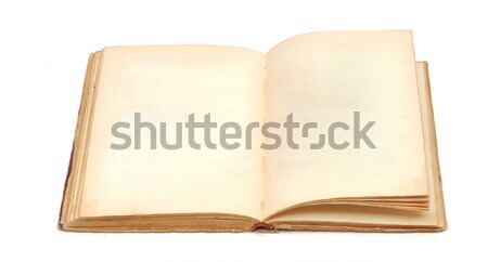 Oud boek Geel gebeitst witte boek Stockfoto © inxti