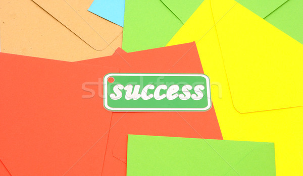 message of success on colorful envelopes Stock photo © inxti