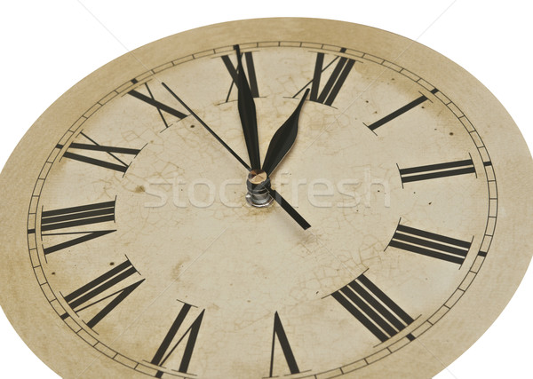 Old Clock Isolated on white . old vintage clock face  Stock photo © inxti