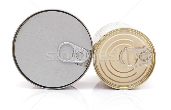 Metal tin conserve can, top view Stock photo © inxti