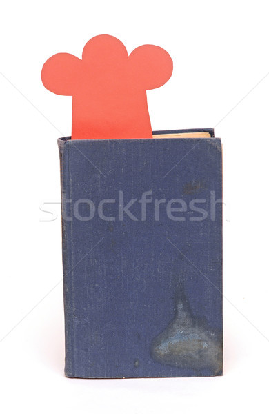 paper shape chef hat on old book Stock photo © inxti