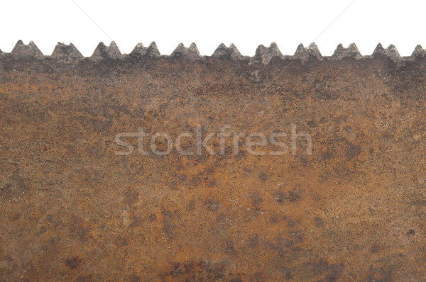 Teeth of old handsaw on white background Stock photo © inxti