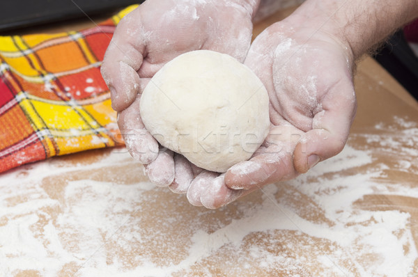 Freshly prepared bread dough Stock photo © inxti