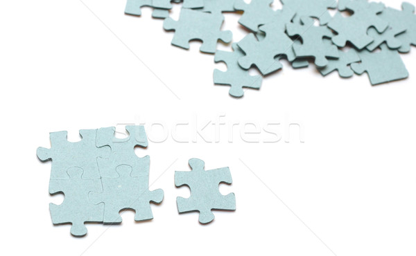 Pezzi del puzzle bianco puzzle successo questione Foto d'archivio © inxti