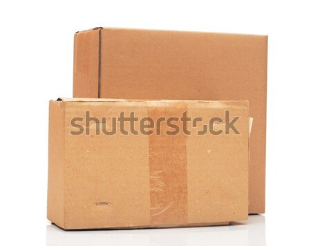 Opened cardboard box. Isolated over white background  Stock photo © inxti