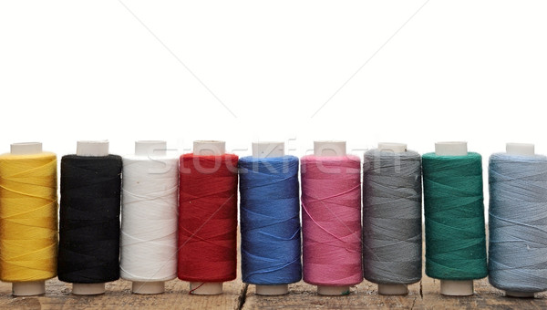 colorful threads for embroidery on a white background  Stock photo © inxti