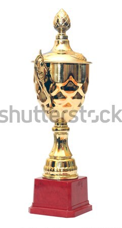 Stock photo: golden cup isolated on white