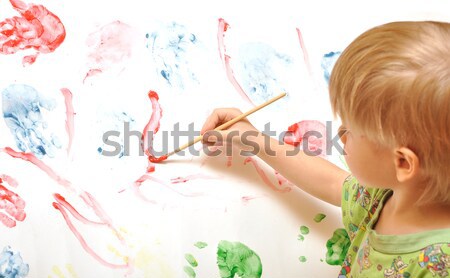 Woman's hand hold a child's hand  Stock photo © inxti