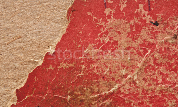 Yırtık kağıt uzay mesaj kâğıt doku kırmızı Stok fotoğraf © inxti