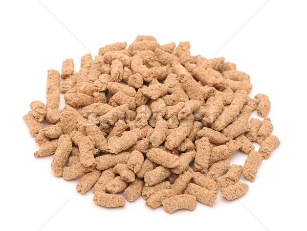 Wheat bran with ear on white background Stock photo © inxti